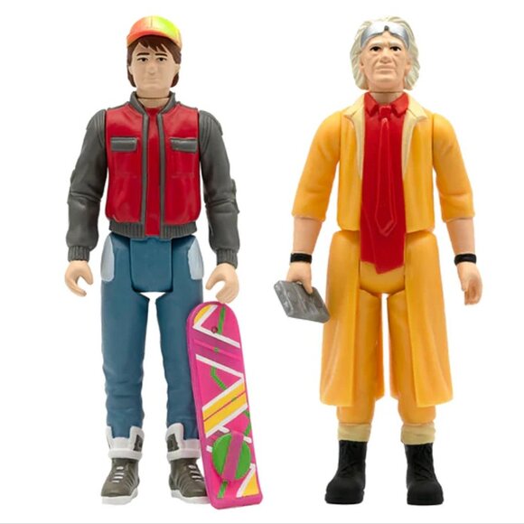 NEW Super 7 Back to the Future 2 Future Marty & Future Doc Figures - Picture 1 of 8